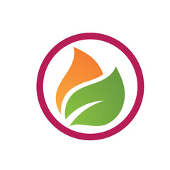 Logos of green Tree leaf ecology