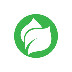 Logos of green Tree leaf ecology