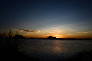 Sunset over the lake