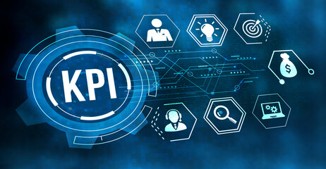 Internet, business, Technology and network concept. KPI Key Performance Indicator for Business Concept.