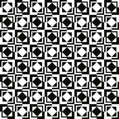 Fototapeta na wymiar Checkered board and rhombs inside. Vector seamless abstract and geometric chessboard.
