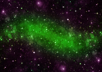 Fototapeta premium galaxy in a free space. 3D rendering