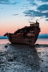 Shipwreck on the beach