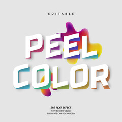 peel feed title colorful Text Effect Editable Premium Vector