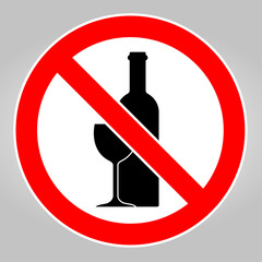 No drinking sign, no alcohol, prohibited activitive