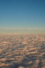 Details of white clouds seen from above
