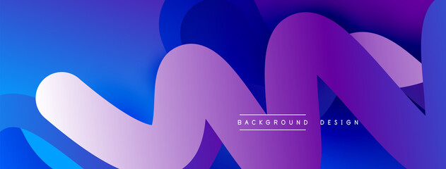 Abstract overlapping lines and circles geometric background with gradient colors