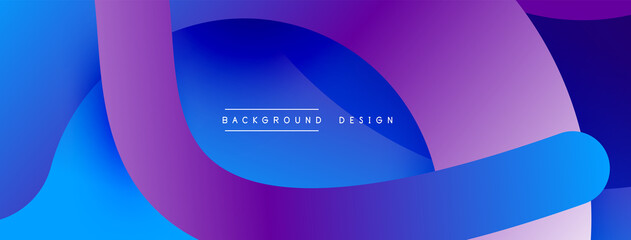 Abstract overlapping lines and circles geometric background with gradient colors