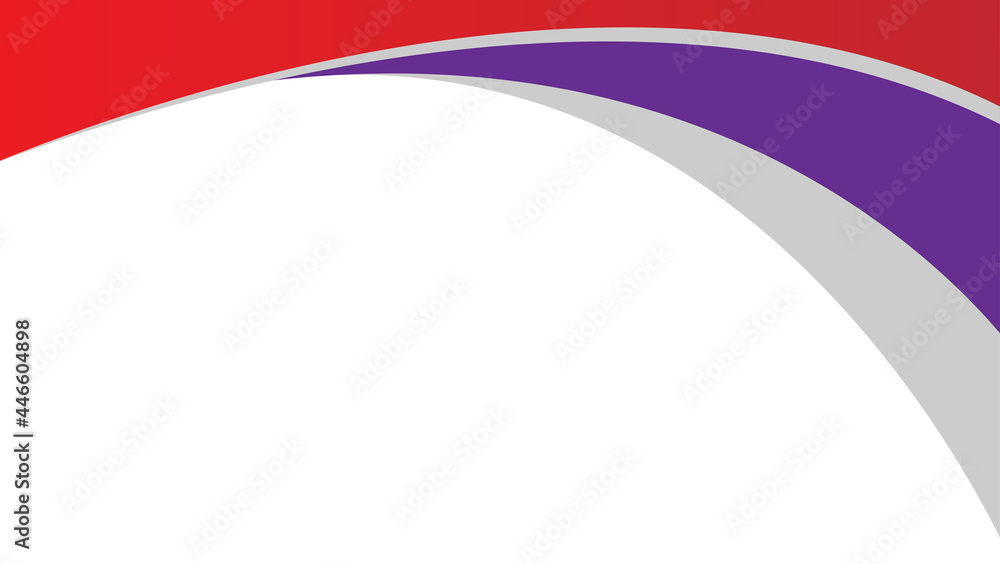 Wall mural banner background with purple and red wavy shape