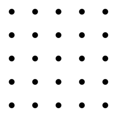 Classic monochrome minimalistic seamless pattern with dots and circles. Vector illustration. Small black and white circles.