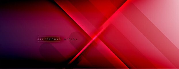 Abstract background - lines composition created with lights and shadows. Technology or business digital template. Trendy simple fluid color gradient abstract background with dynamic