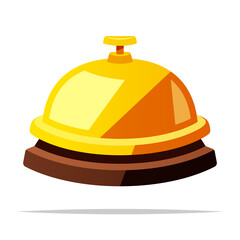 Desk bell vector isolated illustration