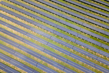 Aerial view solar farm in Thailand