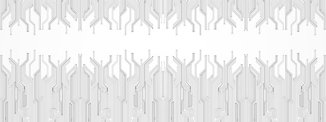 Abstract Technology Background, grey circuit board pattern, microchip, power line, blank space