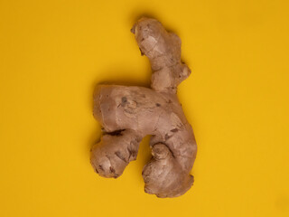 Fresh Raw Ginger Root Background