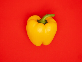 Pepper Bell - Fresh Organic Vegetable Background - Healthy Natural Green Vegetarian - Close Up
