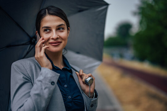 Adult Woman, Canceling Her Plans Because Of The Weather.