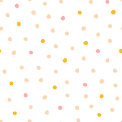 Netter abstrakter Hintergrund mit Flecken. Nahtloses Vektormuster für Kinderzimmer und Kindertapeten im skandinavischen Stil © art.bortnikova