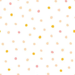 Netter abstrakter Hintergrund mit Flecken. Nahtloses Vektormuster für Kinderzimmer und Kindertapeten im skandinavischen Stil © art.bortnikova