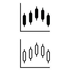 Chart icon vector set. schedule illustration sign collection. diagram symbol or logo.