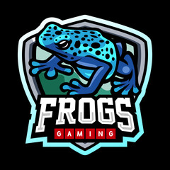 Frog mascot. esport logo design