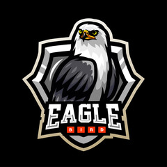 Eagle bird mascot. esport logo design