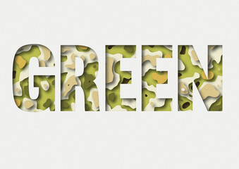 green waves background text