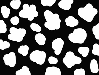black background with white circle pattern seamless abstract pattern