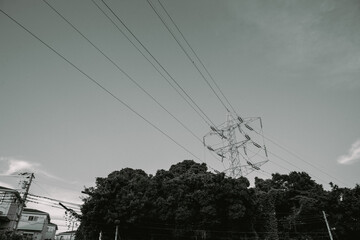 モノクロームの街並み