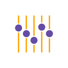 Equalizer vector glyph icon. Music sound wave