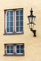 Old windows in the building