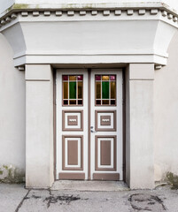 Fototapeta premium Wooden door in the building