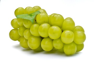 green grapes isolated on white