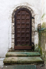 Wooden door in the building