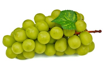 green grapes on white