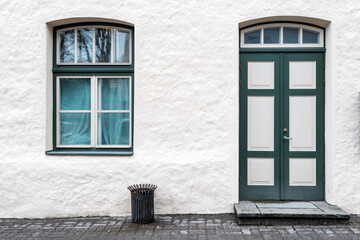Wooden door in the building