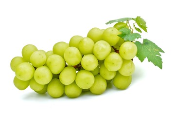 green grapes isolated on white