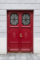 Wooden door in the building