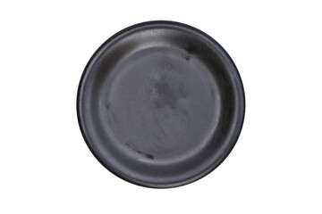 Empty plate, black circle on a white background.