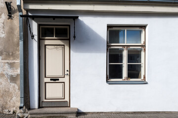 Wooden door in the building