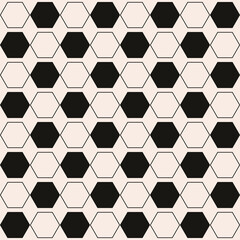 Hexagonal checker board. Vector seamless cells.