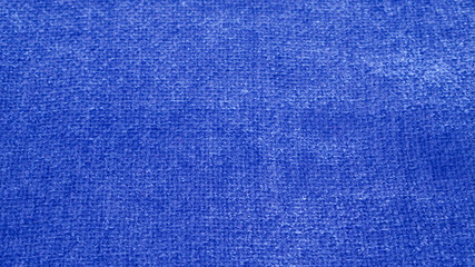 Blue fabric textured background close-up