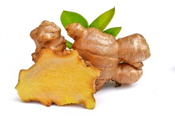 ginger root isolated on white background