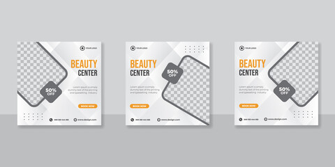 Creative concept social media template for Beauty and spa