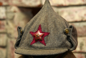 Cap of a Soviet soldier of the second world war