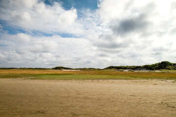 Fototapeta na wymiar Tideland and dunes in Texel
