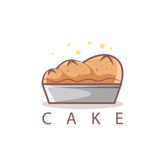 Cake Icon Logo Design Illustration