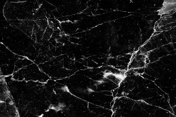 white pattern detailed structure of black marble texture and background for luxury interior or product design.
