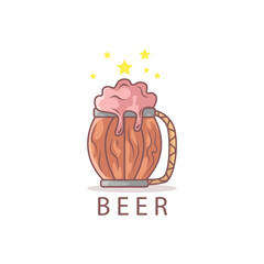 Beer Icon Logo Design Illustration