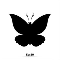 Butterfly icon. Vector illustration. Eps10